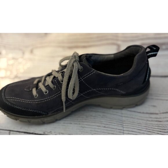 Clark Wave Walk Waterproof Gray Leather Active Wear Stylish Casual Shoes Size 8M - Picture 3 of 9